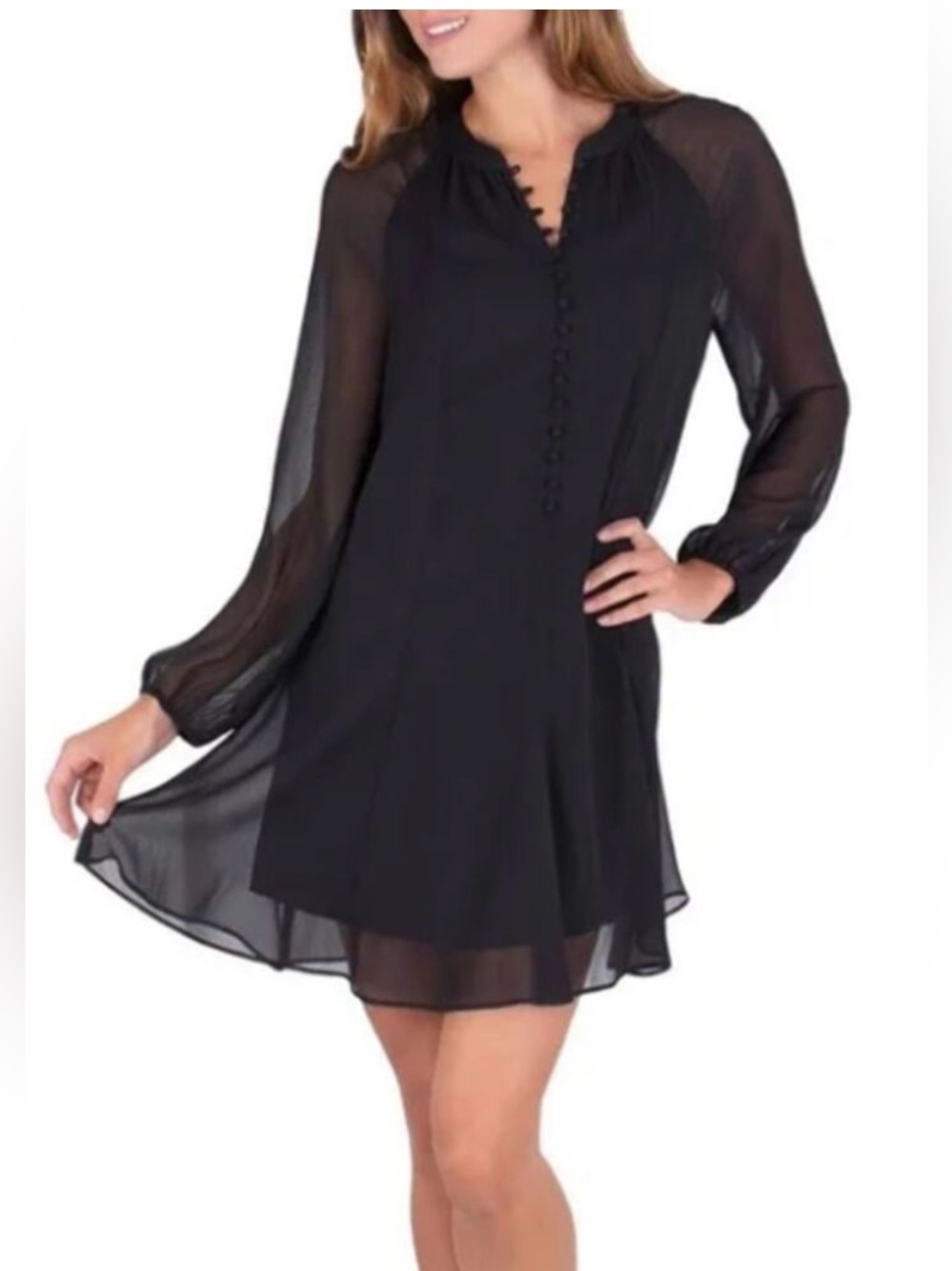 Joie Limited Edition Women's Balloon Sleeve whimsy goth Dress NWT